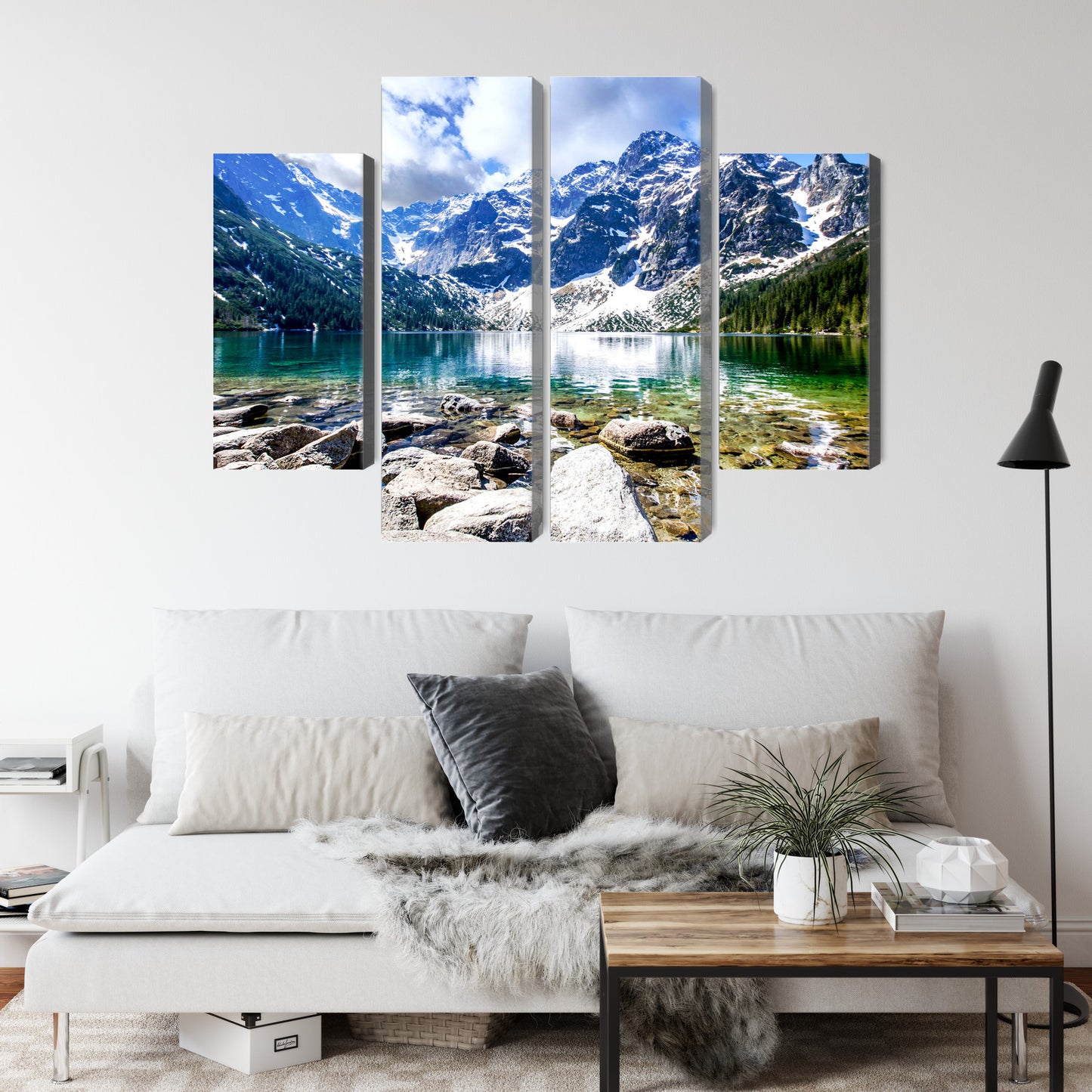 Obraz Wieloczęściowy Jezioro Morskie Oko 3D