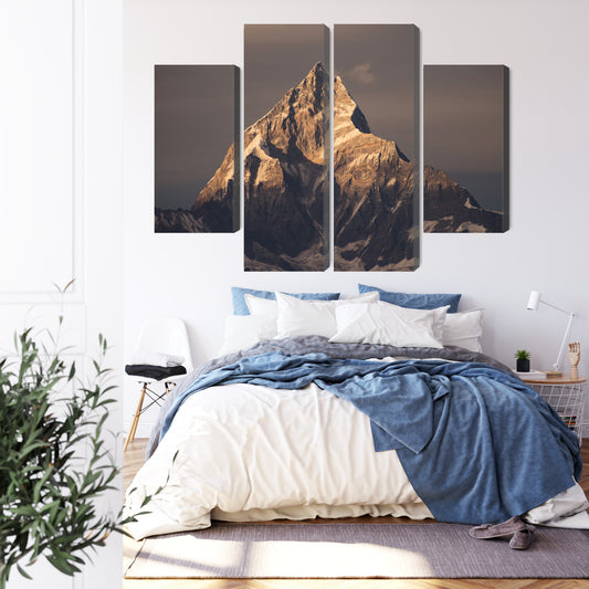 Obraz Wieloczęściowy Himalajski Szczyt W Nepalu