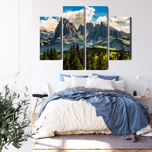 Obraz Wieloczęściowy Widok Włoskich Dolomitów 3D
