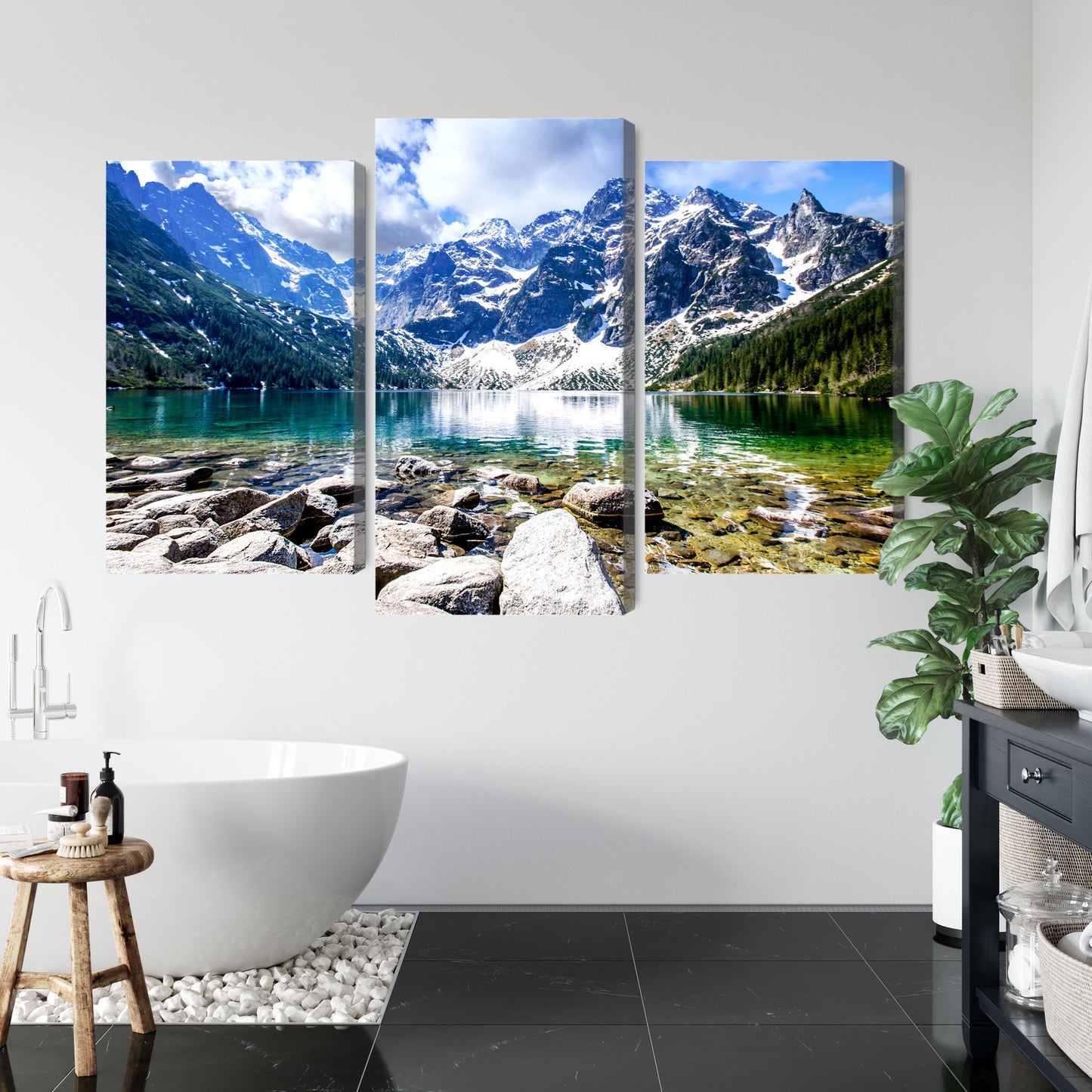 Obraz Wieloczęściowy Jezioro Morskie Oko 3D