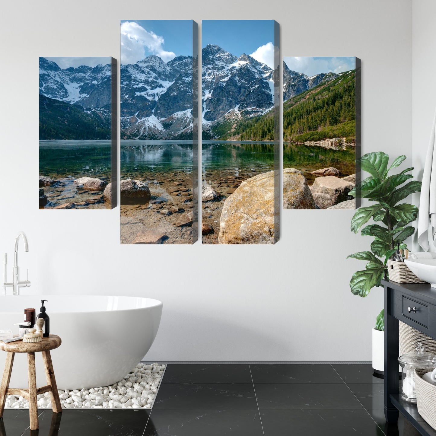 Obraz Wieloczęściowy Morskie Oko W Tatrach 3D