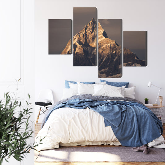 Obraz Wieloczęściowy Himalajski Szczyt W Nepalu