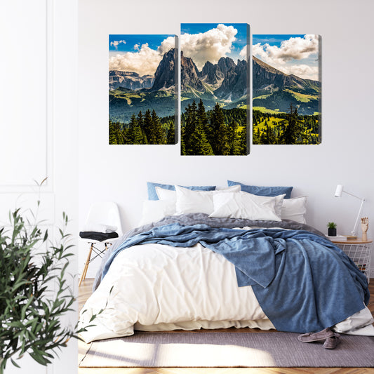 Obraz Wieloczęściowy Widok Włoskich Dolomitów 3D