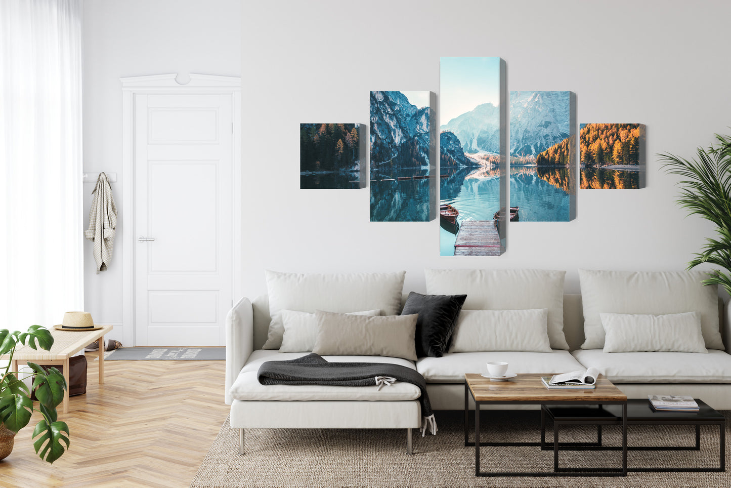 Obraz Wieloczęściowy Jezioro Braies We Włoskich Dolomitach 3D