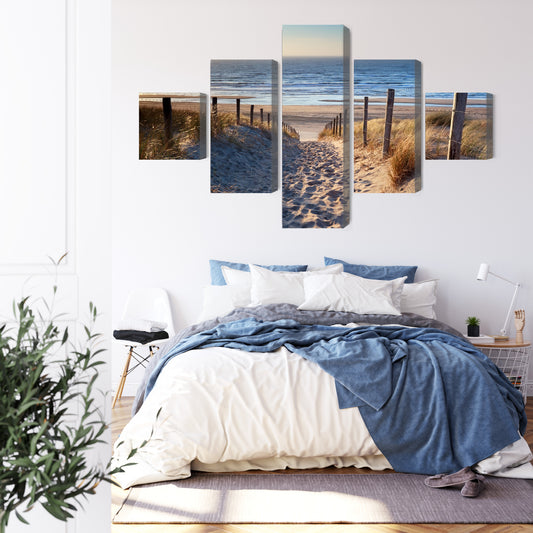 Obraz Wieloczęściowy Plaża Nad Morzem Północnym 3D