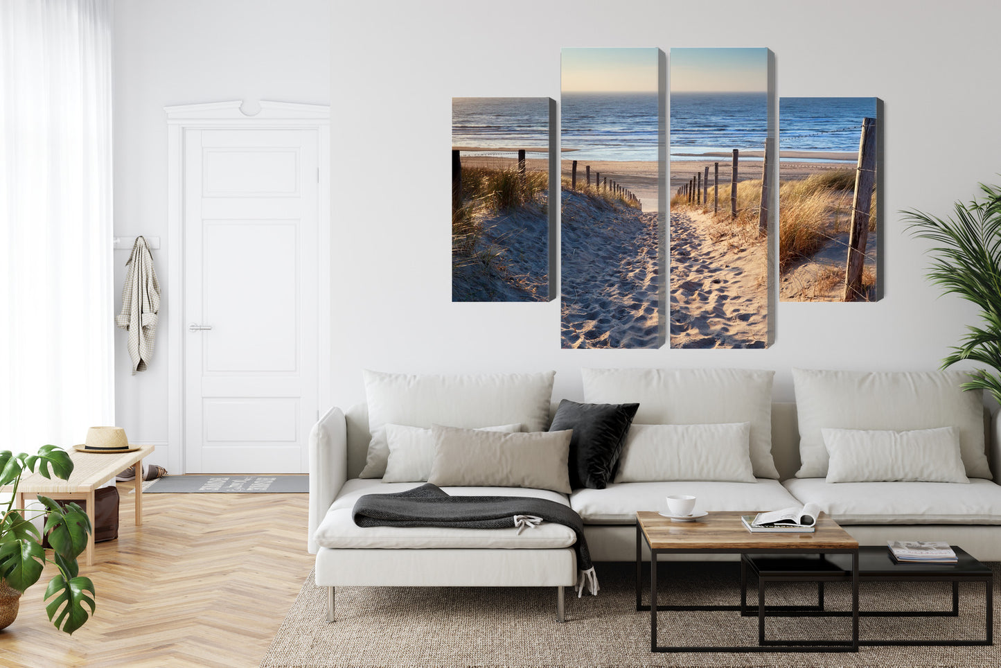 Obraz Wieloczęściowy Plaża Nad Morzem Północnym 3D