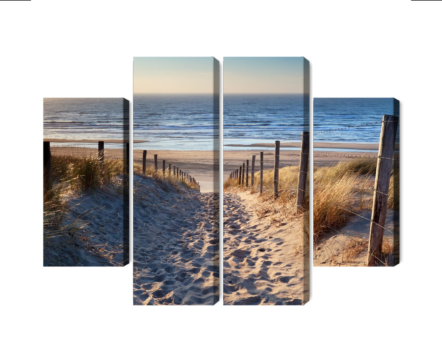 Obraz Wieloczęściowy Plaża Nad Morzem Północnym 3D