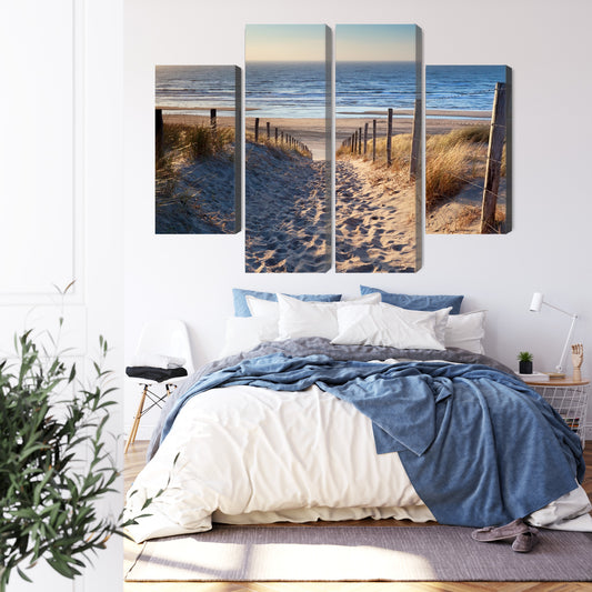 Obraz Wieloczęściowy Plaża Nad Morzem Północnym 3D