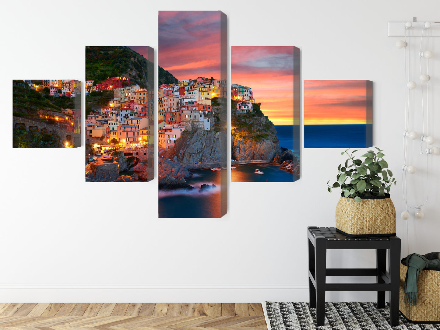 Obraz Wieloczęściowy Miasto Manarola We Włoszech