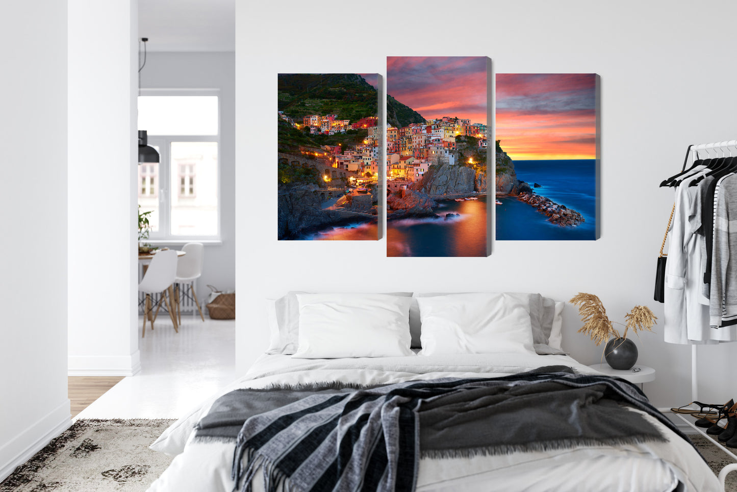 Obraz Wieloczęściowy Miasto Manarola We Włoszech