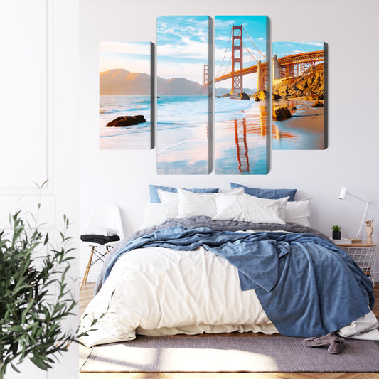 Obraz Wieloczęściowy Most Golden Gate W San Francisco