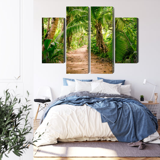 Obraz Wieloczęściowy Ścieżka W Tropikalnym Lesie 3D
