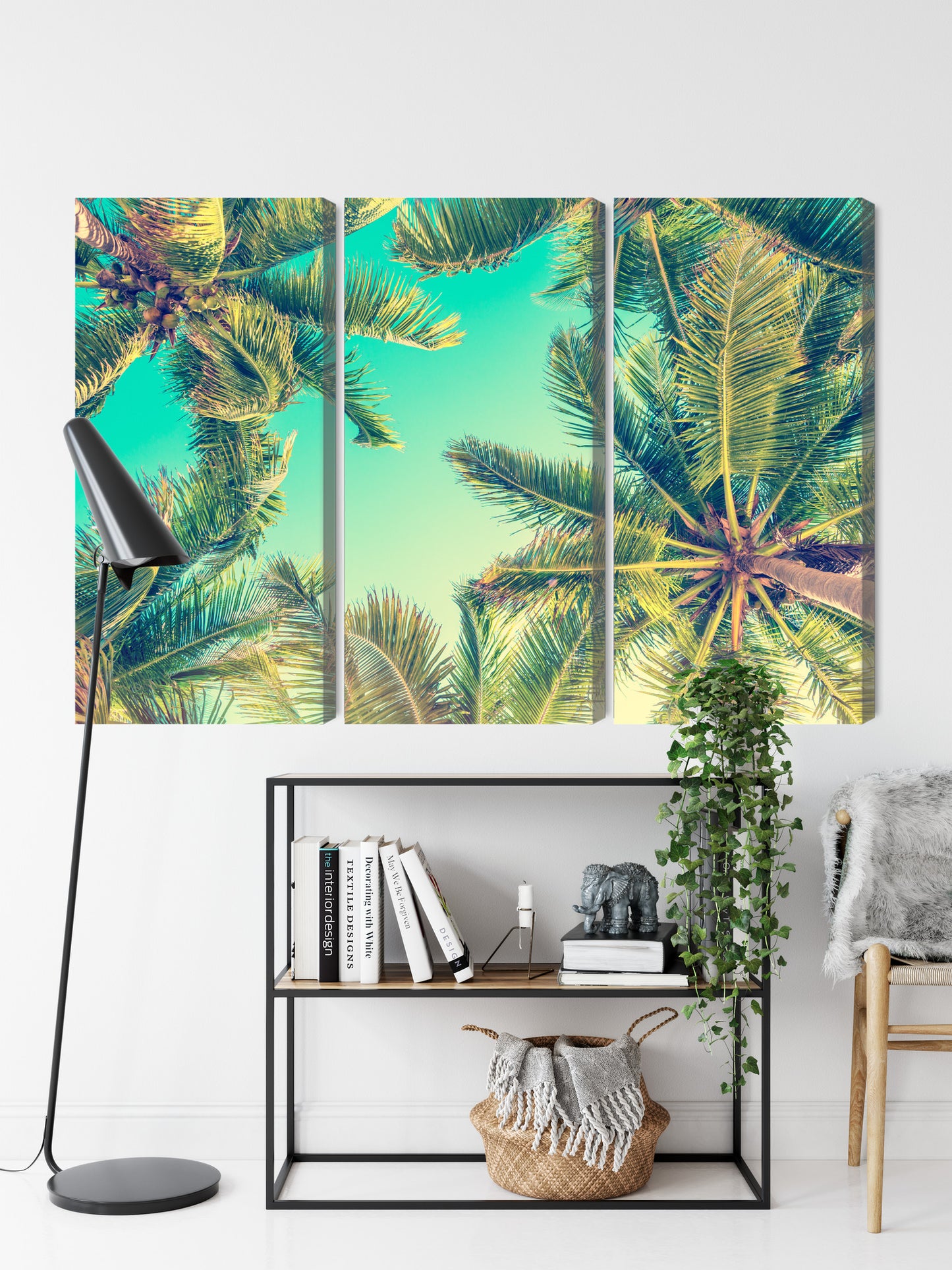Obraz Wieloczęściowy Widok Z Dołu Na Palmy