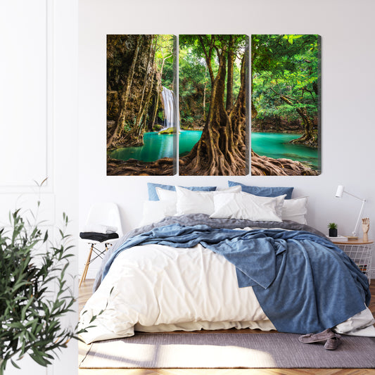 Obraz Wieloczęściowy Wodospady Erawan