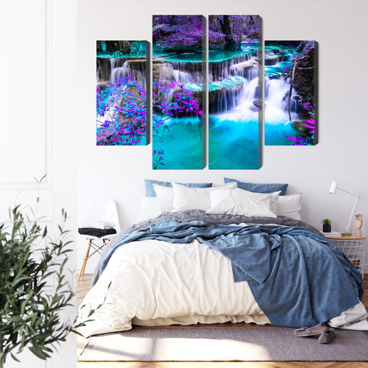 Obraz Wieloczęściowy Wodospad Huay Mae Khamin