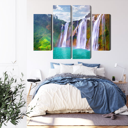 Obraz Wieloczęściowy Wodospad W Luoping