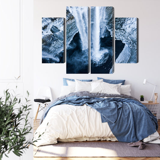 Obraz Wieloczęściowy Zimowy Wodospad