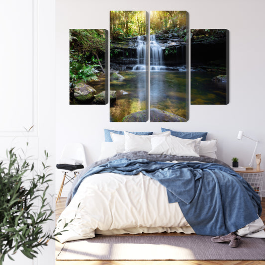 Obraz Wieloczęściowy Wodospad W Buszu