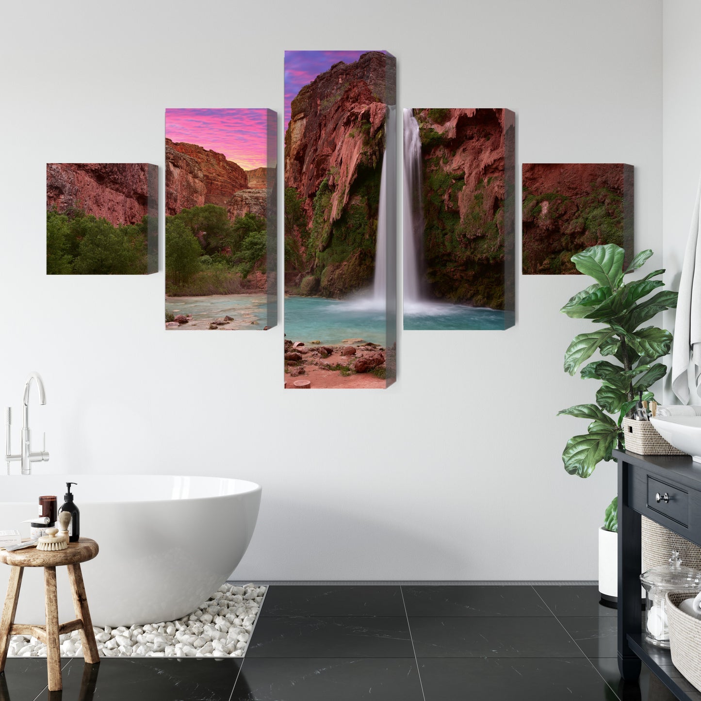 Obraz Wieloczęściowy Wodospady Havasupai