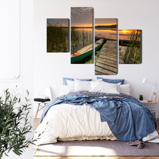 Obraz Wieloczęściowy Letni Wschód Słońca