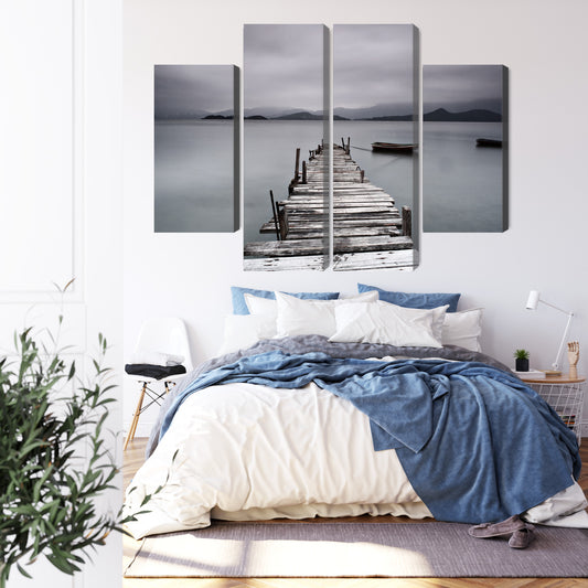 Obraz Wieloczęściowy Mgliste Jezioro