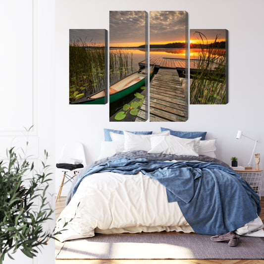 Obraz Wieloczęściowy Letni Wschód Słońca