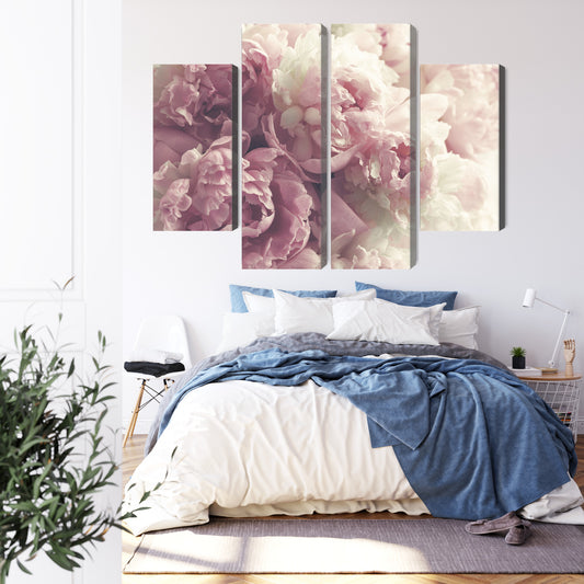 Obraz Wieloczęściowy Piwonie W Odcieniach Różu