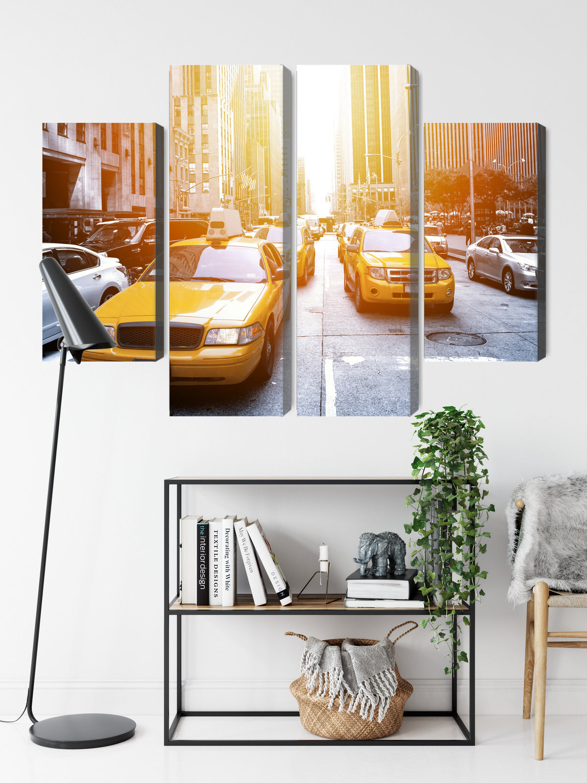 Obraz Wieloczęściowy Taxi W Słońcu Nyc