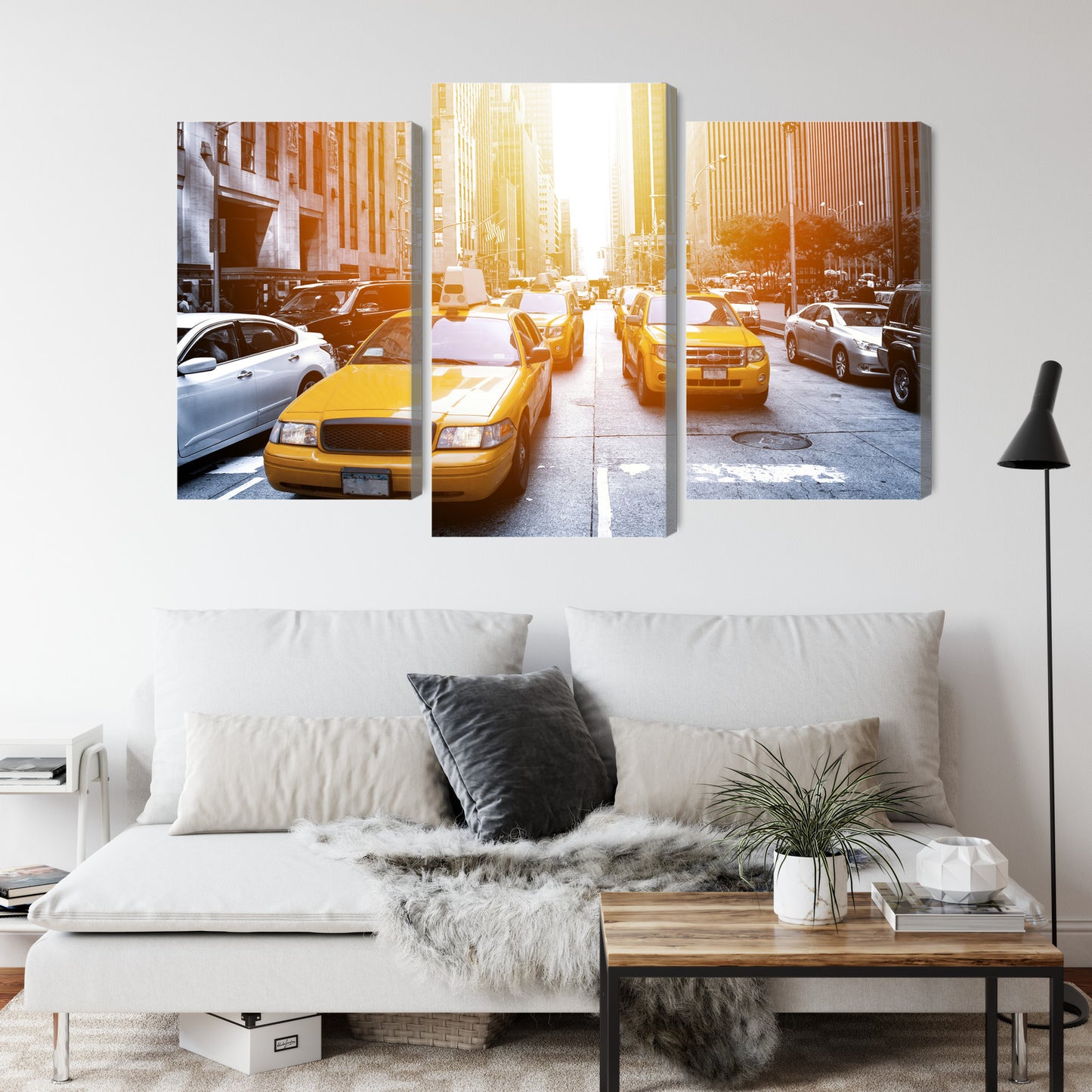 Obraz Wieloczęściowy Taxi W Słońcu Nyc