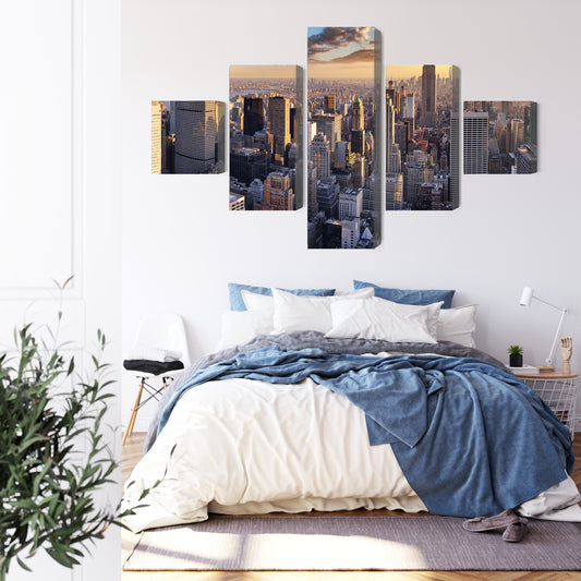 Obraz Wieloczęściowy Panorama 3D Nowego Jorku
