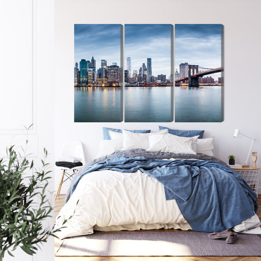 Obraz Wieloczęściowy Panoramiczny Widok Na Nowy Jork