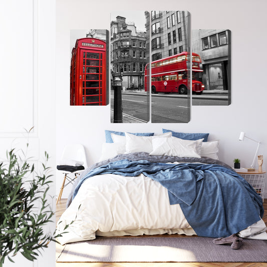 Obraz Wieloczęściowy Zabytkowy Amerykański Samochód Na Kubie