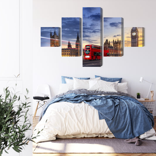 Obraz Wieloczęściowy Panorama Westminsteru I Big Bena, Londyn
