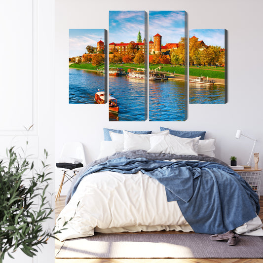 Obraz Wieloczęściowy Zamek Królewski Na Wawelu W Krakowie, Widok Panoramiczny