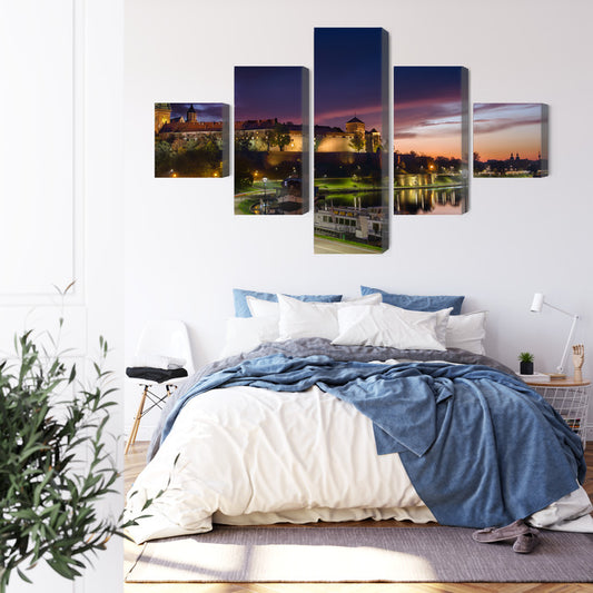 Obraz Wieloczęściowy Zamek Królewski Na Wawelu O Wschodzie Słońca
