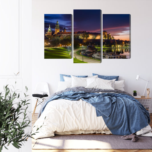 Obraz Wieloczęściowy Zamek Królewski Na Wawelu O Wschodzie Słońca