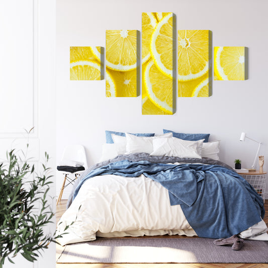Obraz Wieloczęściowy Plastry Cytryny