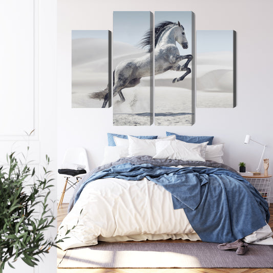 Obraz Wieloczęściowy Koń Na Pustyni 3D