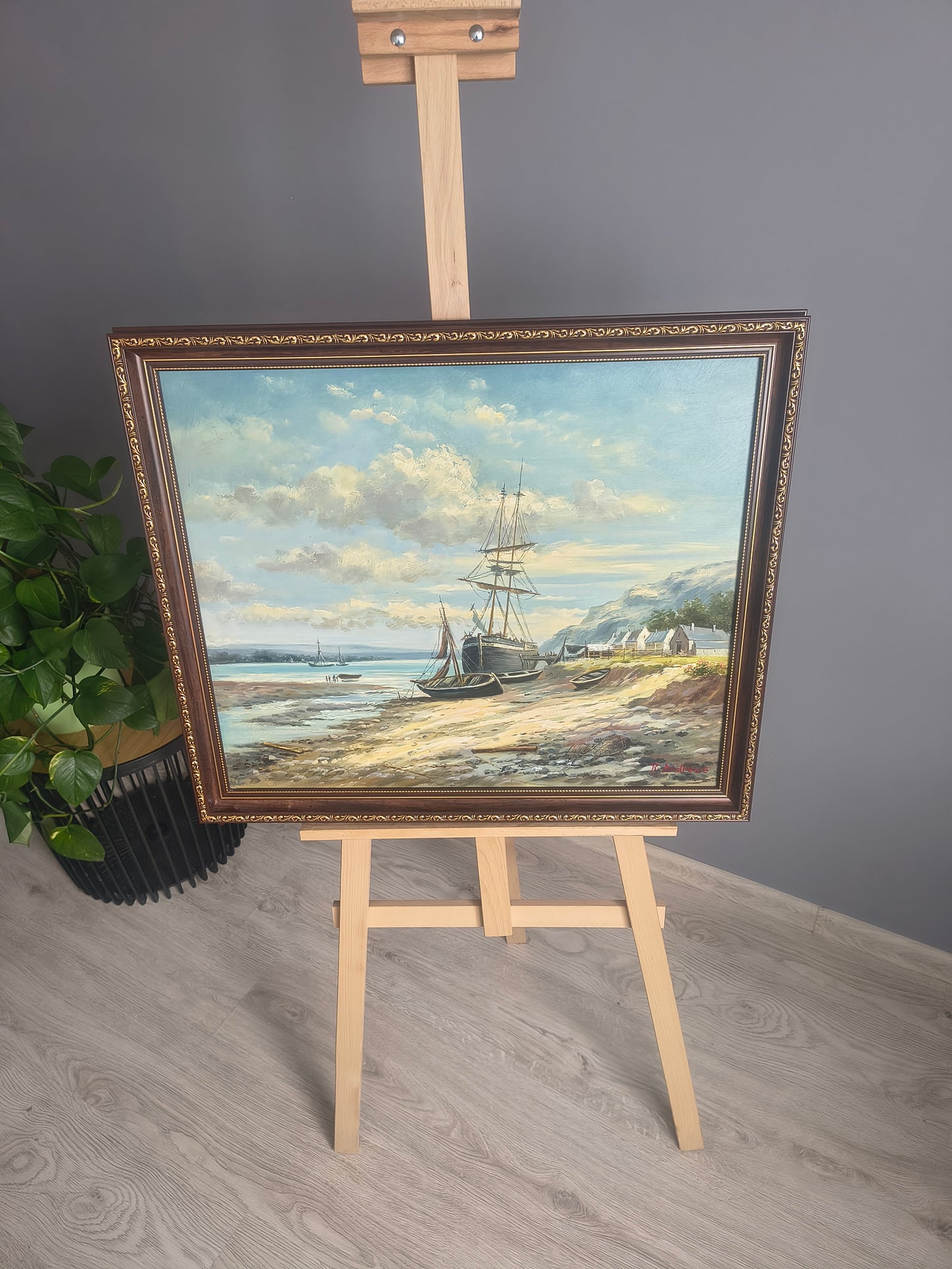 Segelschiffe an der Sandküste