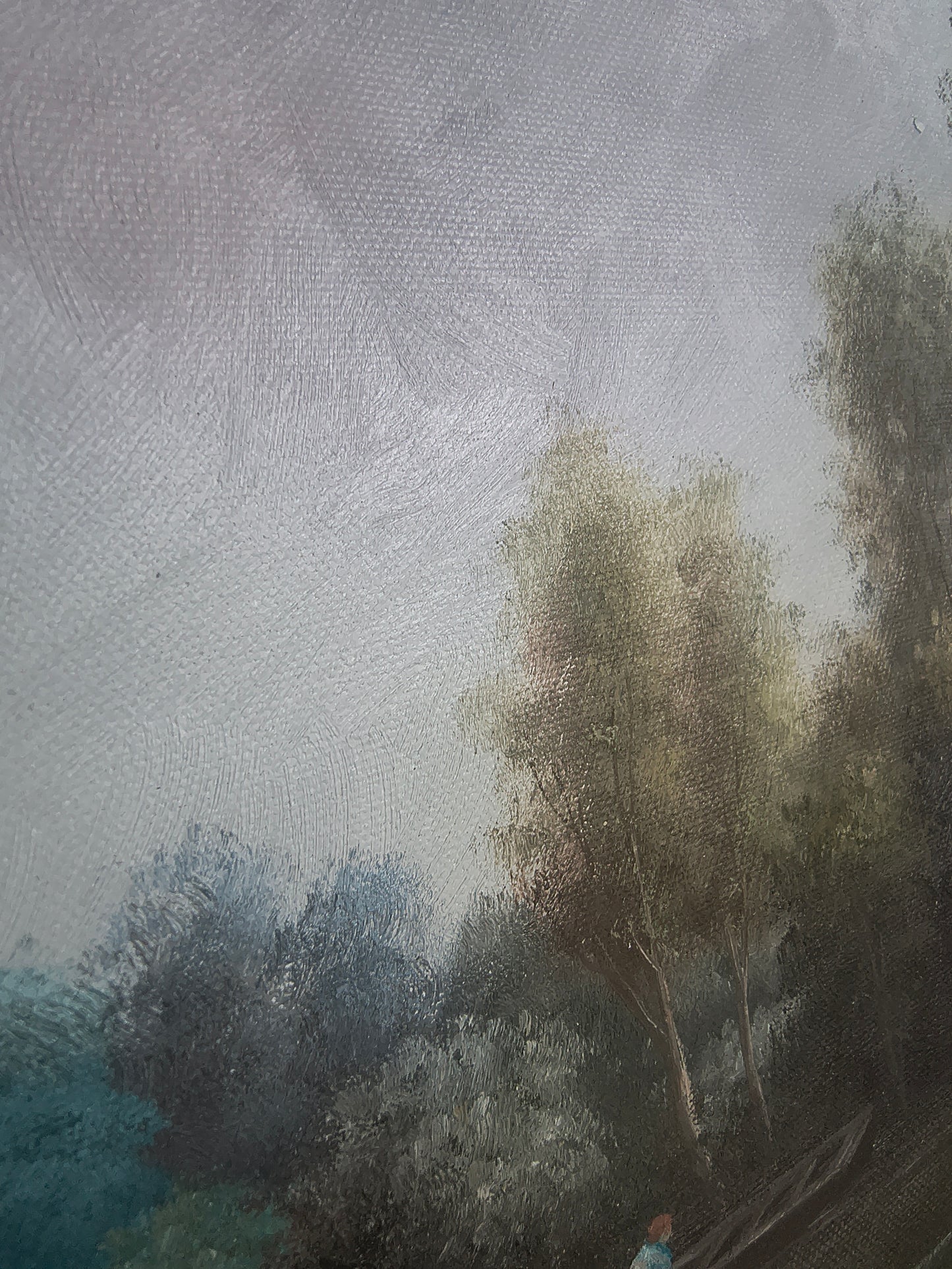 Waldufer – Landschaft mit einem Boot