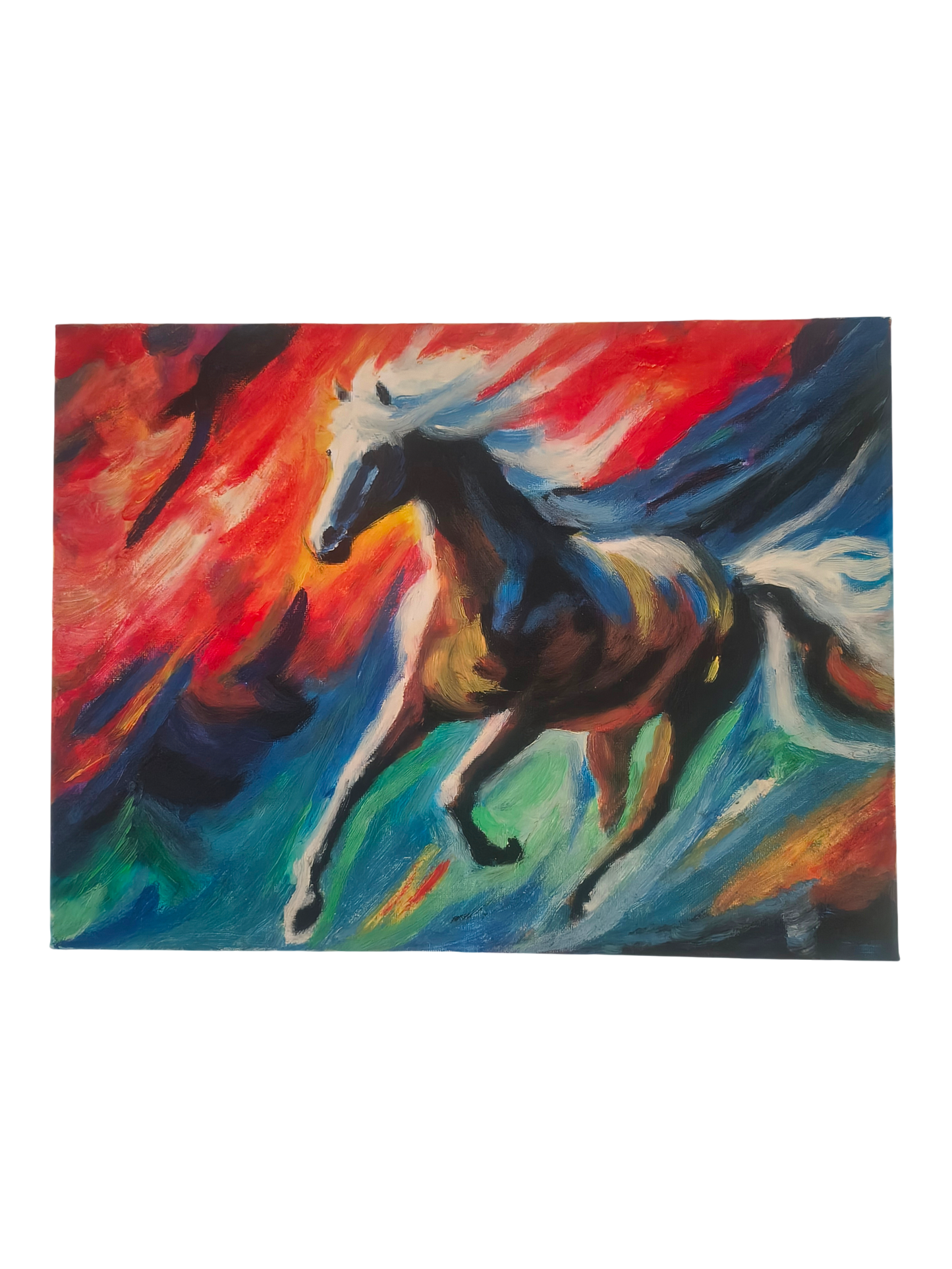 Galopujący Koń – Dynamiczny Ekspresyjny Pejzaż