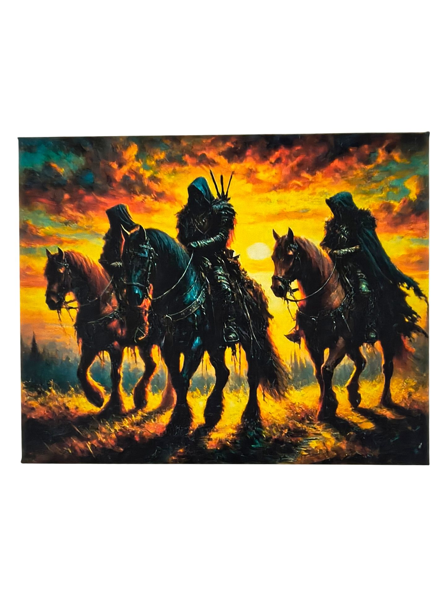 Jeźdźcy Ciemności – Fantastyczna Scena o Zachodzie Słońca