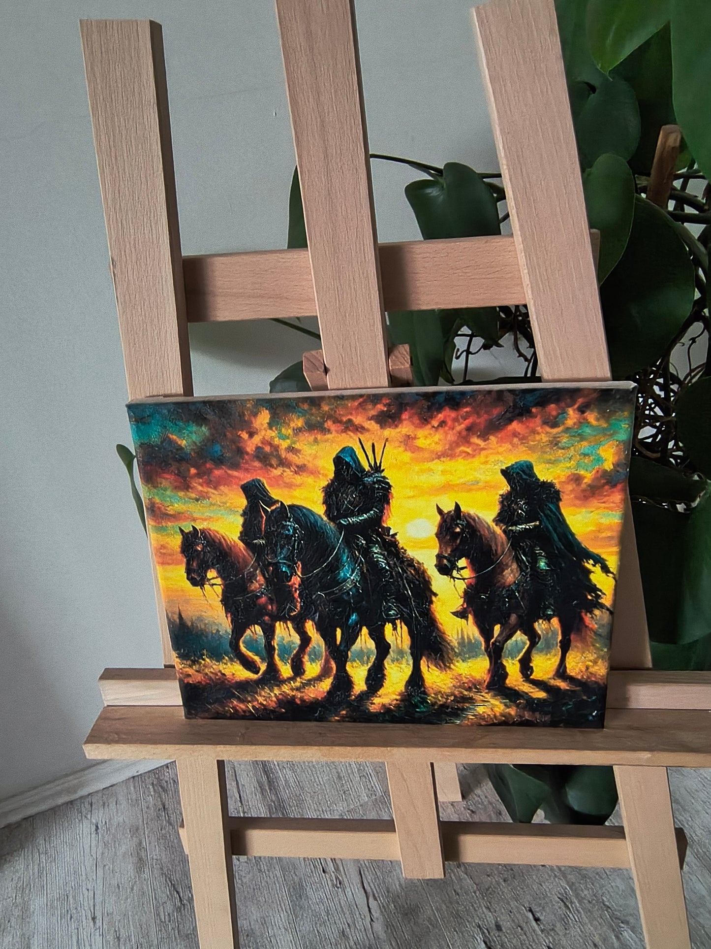 Jeźdźcy Ciemności – Fantastyczna Scena o Zachodzie Słońca