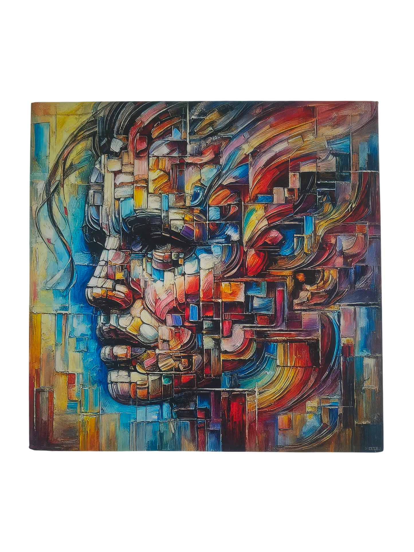 Portret Abstrakcyjny – Mozaika Kolorów i Emocji