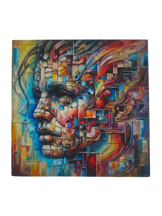 Portret Abstrakcyjny – Mozaika Kolorów i Emocji