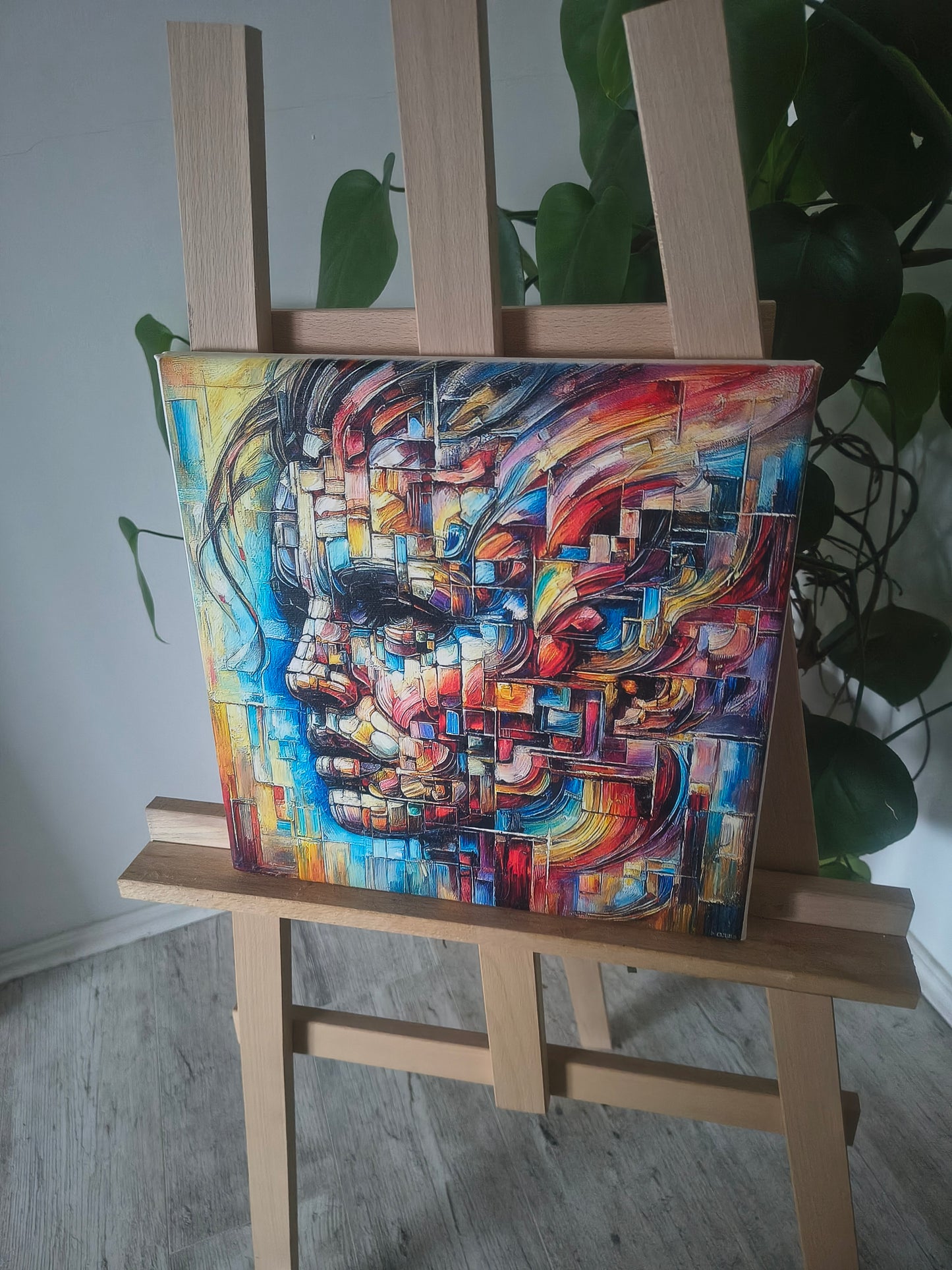 Portret Abstrakcyjny – Mozaika Kolorów i Emocji