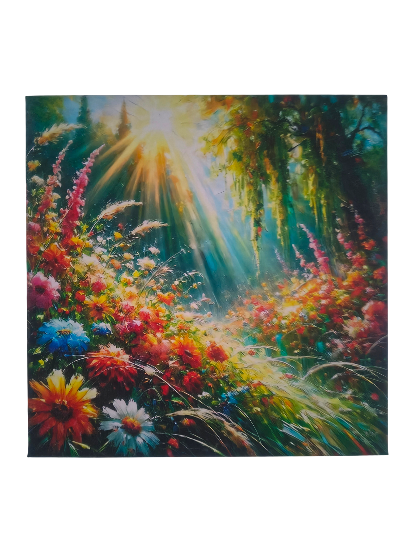 Letnia Polana – Kwiaty w Promieniach Słońca