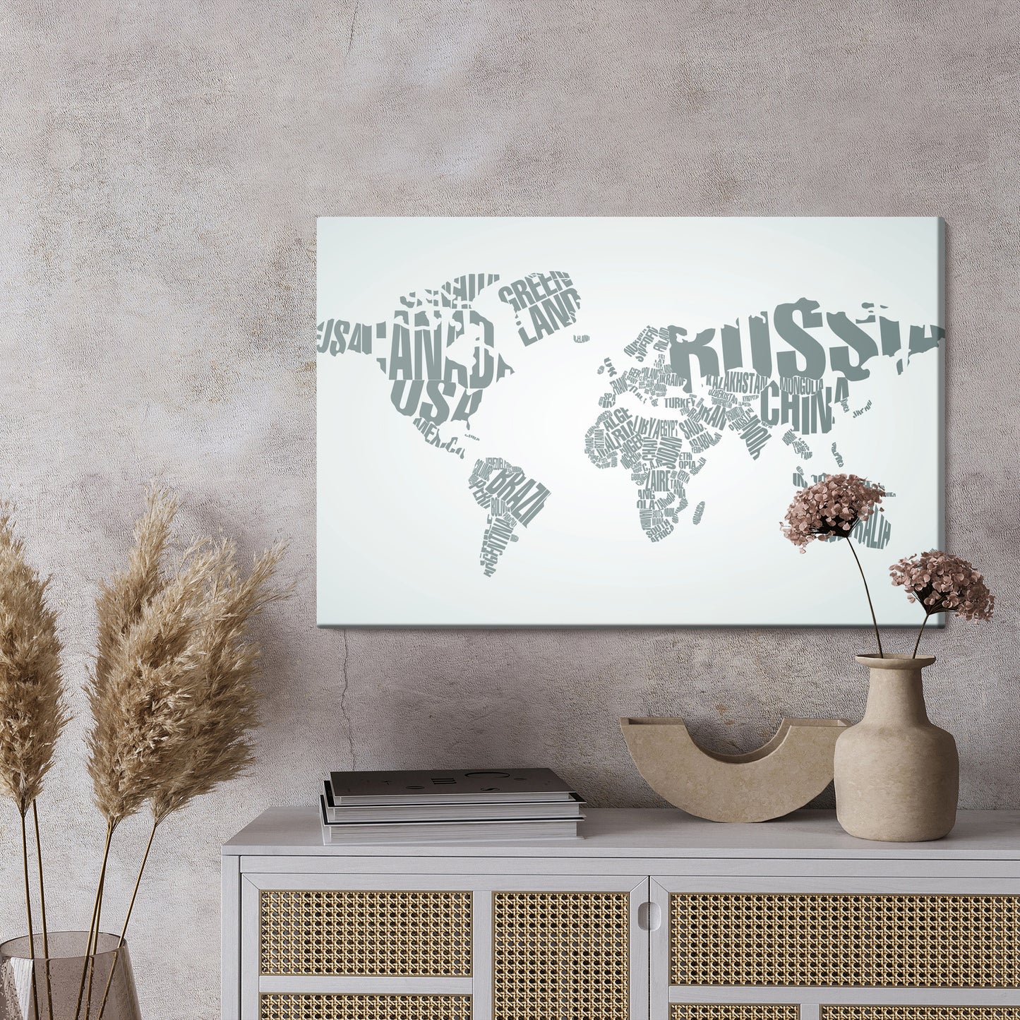 Obraz Na Płótnie Mapa Świata Z Napisów