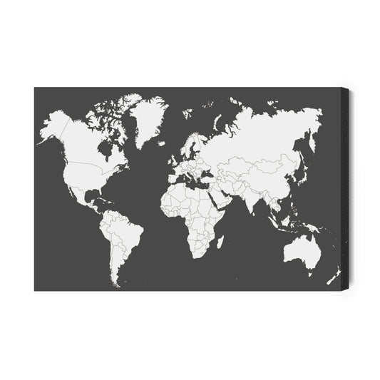 Obraz Na Płótnie Klasyczna Mapa Świata