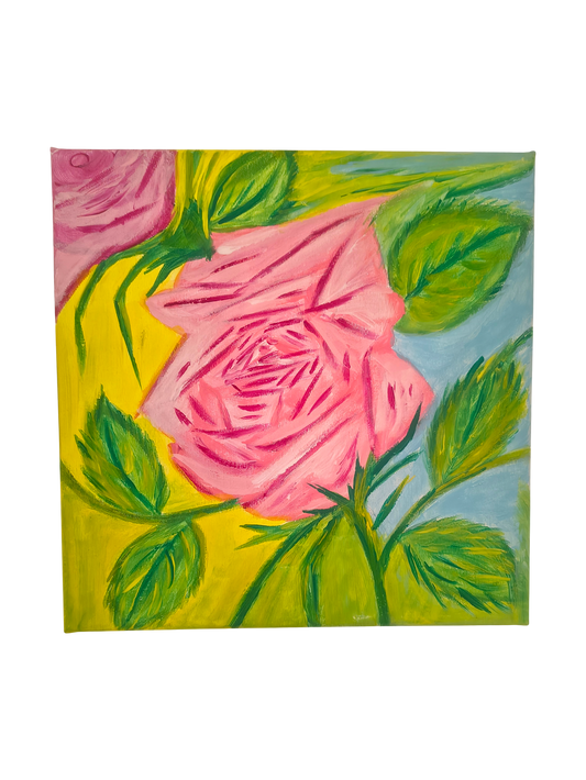 Rose Flower – Acrylic Floral Abstraction